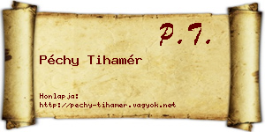 Péchy Tihamér névjegykártya